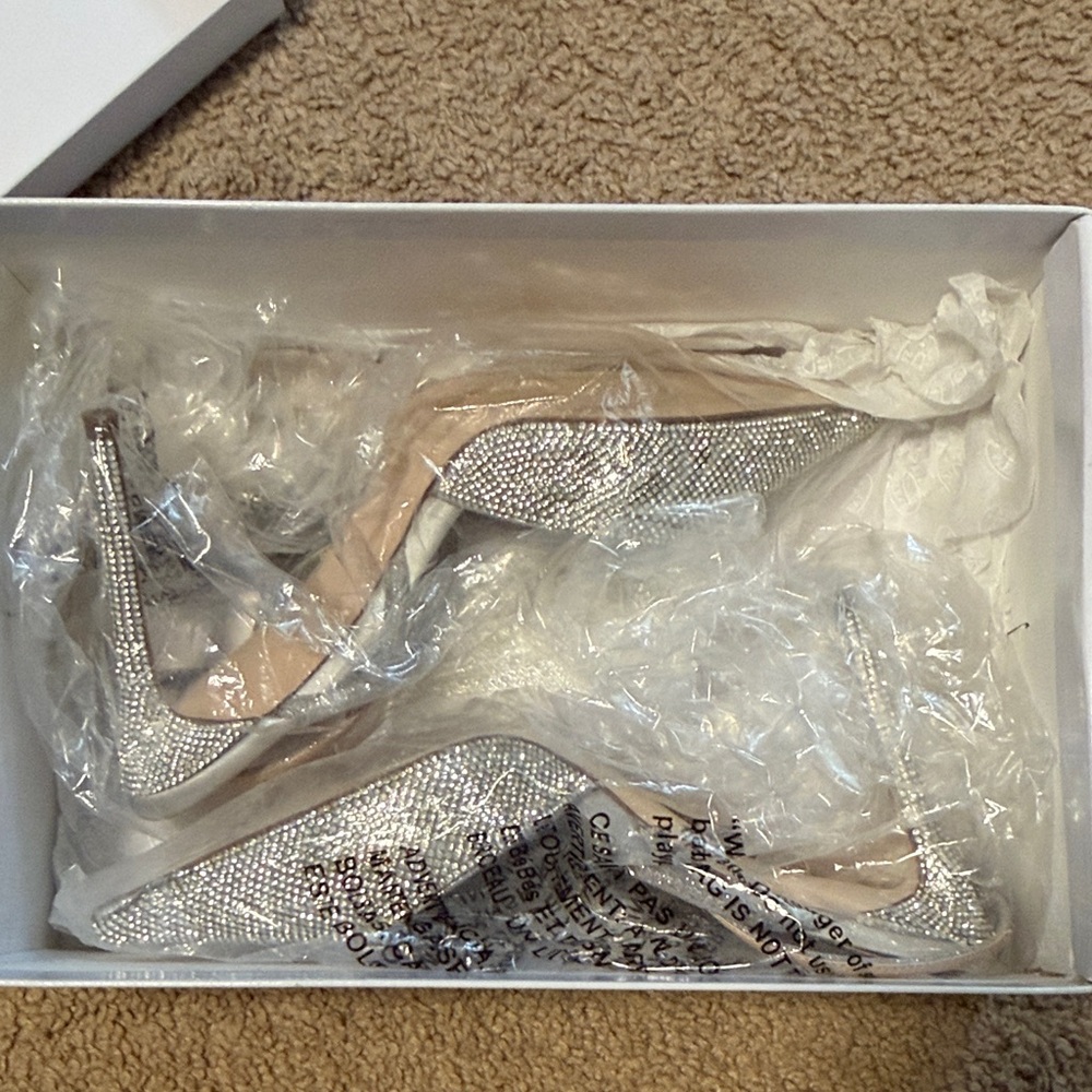 Steve Madden Sparkling Silver Heels